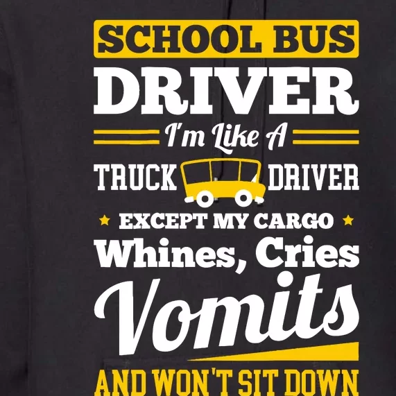 School District Drivers Yellow Shuttle Bus Drivers Gifts Premium Hoodie