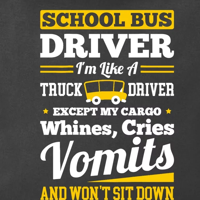 School District Drivers Yellow Shuttle Bus Drivers Gifts Zip Tote Bag