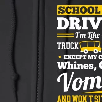 School District Drivers Yellow Shuttle Bus Drivers Gifts Full Zip Hoodie