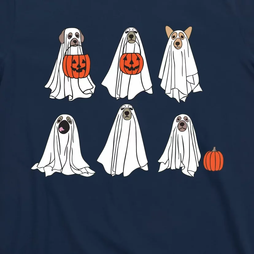 Spooky Dog Dressed As Ghost Funny Ghost Dog Halloween T-Shirt