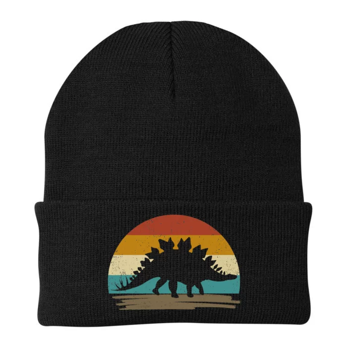 Stegosaurus Dinosaur Deco Retro Vintage Knit Cap Winter Beanie