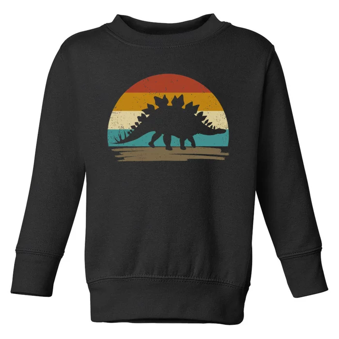 Stegosaurus Dinosaur Deco Retro Vintage Toddler Sweatshirt