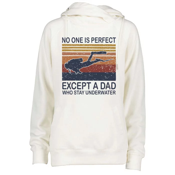 Scuba Dad Diving Instructor Fathers Day Gift Womens Funnel Neck Pullover Hood