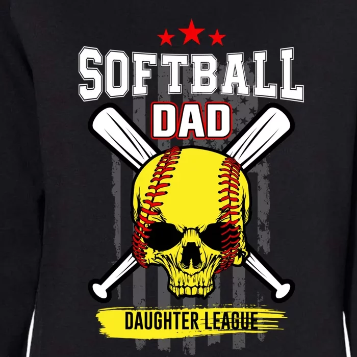 Softball Dad Daughter League Gift Womens California Wash Sweatshirt