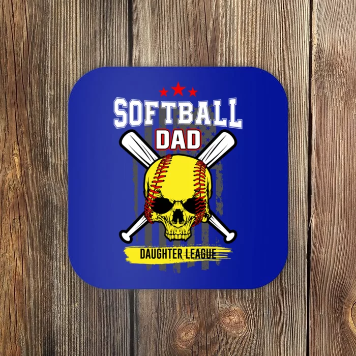 Softball Dad Daughter League Gift Coaster