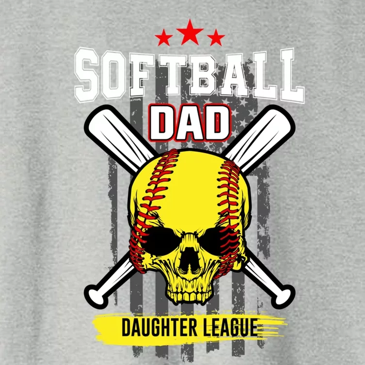 Softball Dad Daughter League Gift Women's Crop Top Tee