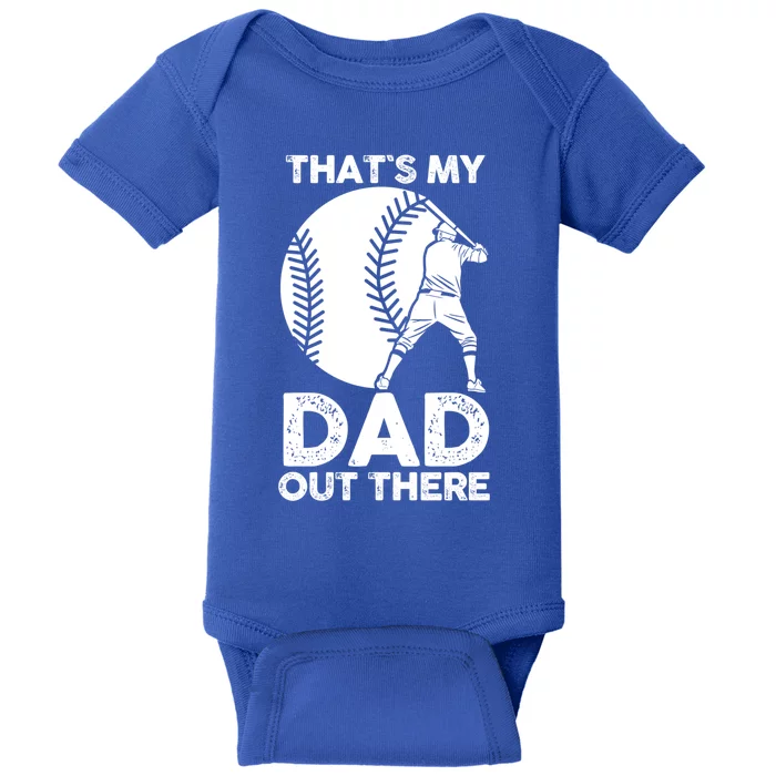 Son Daughter Dad Father Baseball Gift Baby Bodysuit