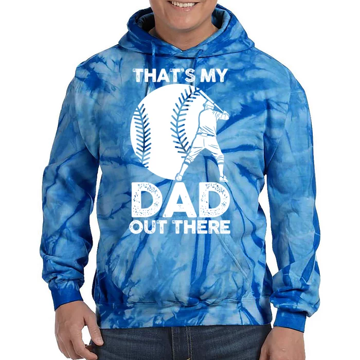 Son Daughter Dad Father Baseball Gift Tie Dye Hoodie