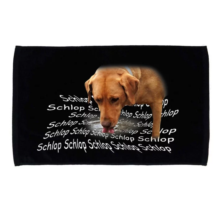 Schlop Dog Drinking Water Meme Microfiber Hand Towel