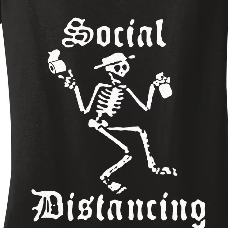 Social Distancing Distortion Women's V-Neck T-Shirt