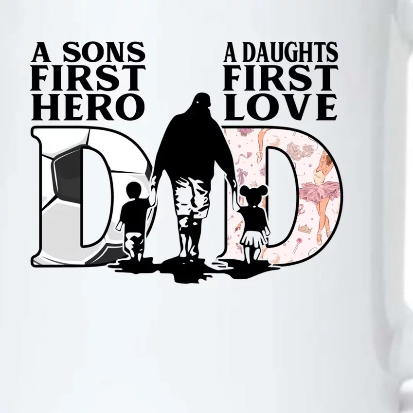 Soccer Dance Dad Sons First Hero Daughter Love Fathers Day Great Gift Black Color Changing Mug