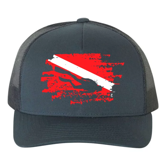 Scuba Diving Diver Down Flag Awesome Marine Diver Dive Gift Yupoong Adult 5-Panel Trucker Hat