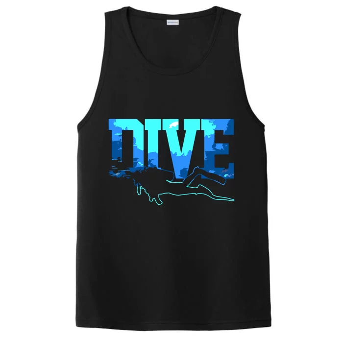 Scuba Diving DIVE Scuba Diver Gift Performance Tank