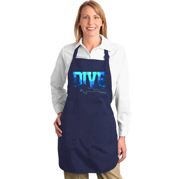 Scuba Diving DIVE Scuba Diver Gift Full-Length Apron With Pocket