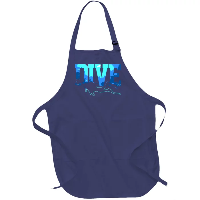 Scuba Diving DIVE Scuba Diver Gift Full-Length Apron With Pocket