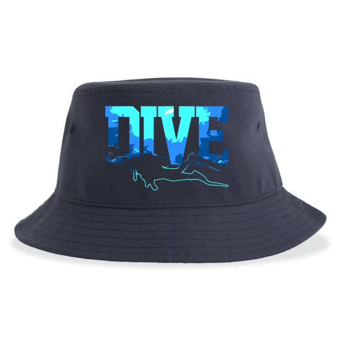 Scuba Diving DIVE Scuba Diver Gift Sustainable Bucket Hat