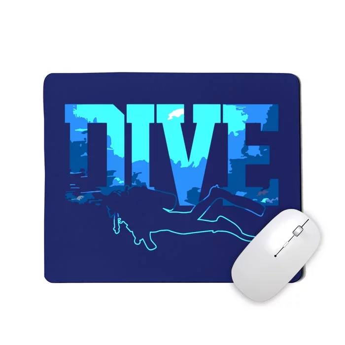 Scuba Diving DIVE Scuba Diver Gift Mousepad