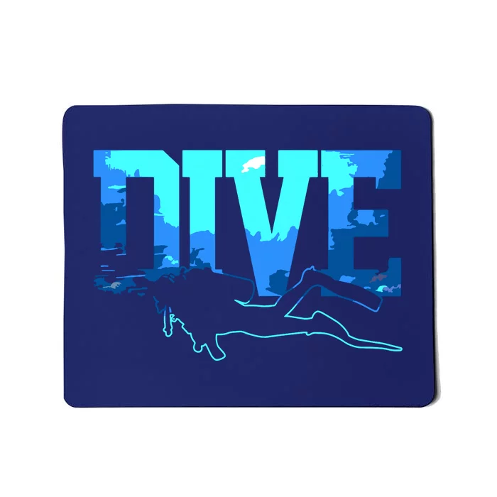 Scuba Diving DIVE Scuba Diver Gift Mousepad