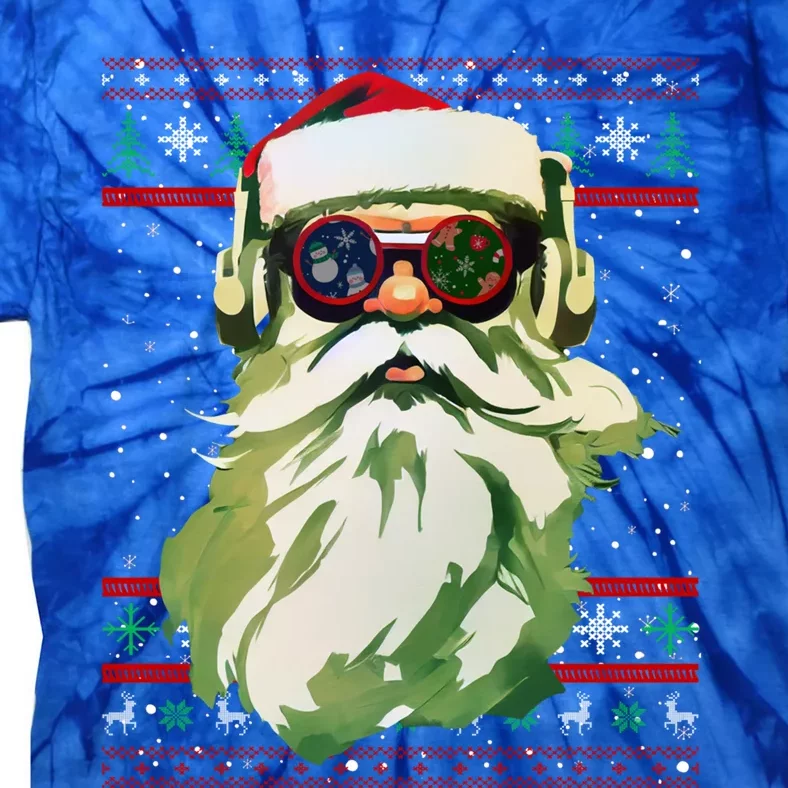 Santa Dj Edm Costume And Novelty Christmas Dj Meaningful Gift Tie-Dye T-Shirt