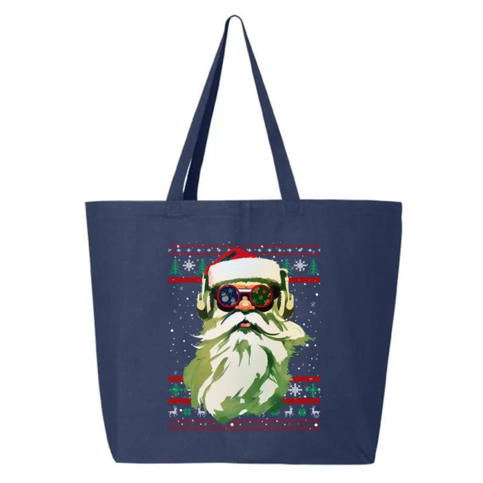 Santa Dj Edm Costume And Novelty Christmas Dj Meaningful Gift 25L Jumbo Tote