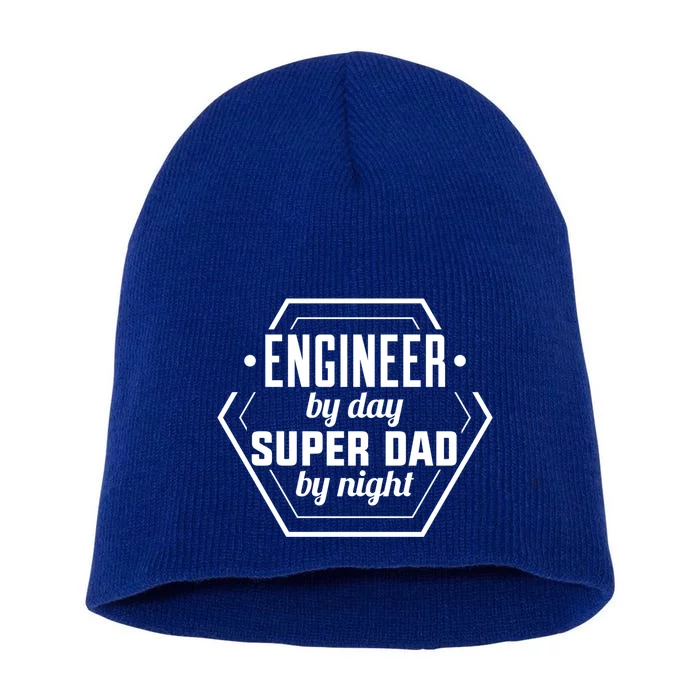 Super Dad Engineer Clothing Gift Short Acrylic Beanie