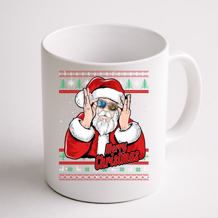 Santa Dj Edm Costume And Novelty Christmas Dj Great Gift Front & Back Coffee Mug