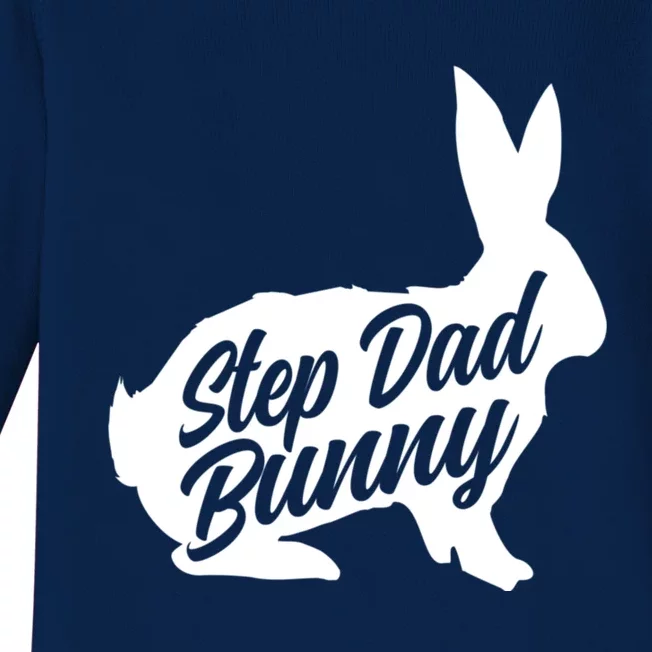 Step Dad Easter Bunny Silhouette Matching Family Funny Gift Baby Long Sleeve Bodysuit