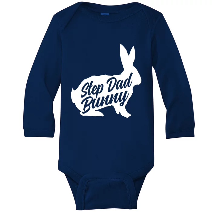 Step Dad Easter Bunny Silhouette Matching Family Funny Gift Baby Long Sleeve Bodysuit