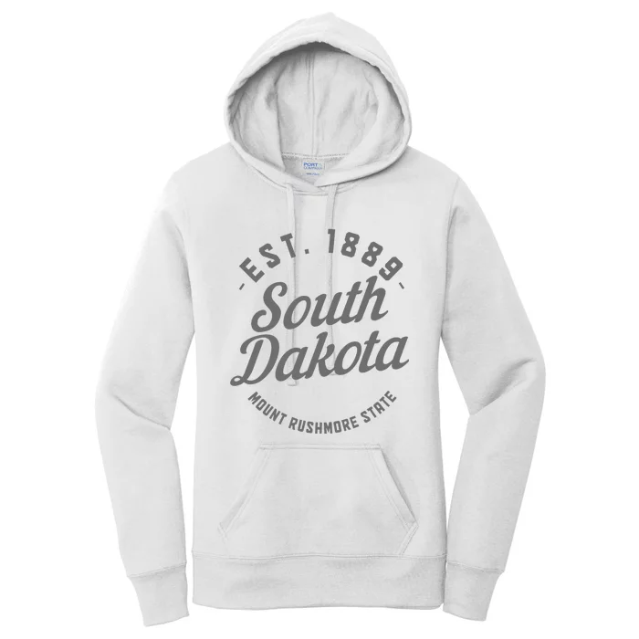 South Dakota Est. 1889 Vintage Mount Rushmore State Pride Women's Pullover Hoodie