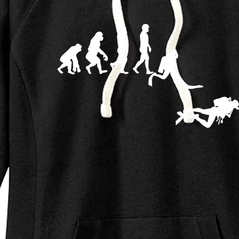 Scuba Dive Evolution Diving Diver Ocean Lover Gift Women's Fleece Hoodie