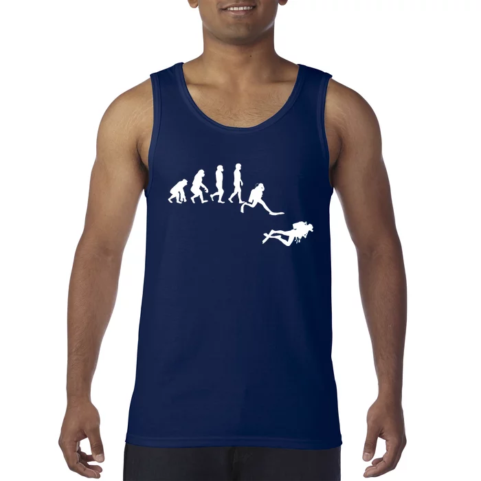 Scuba Dive Evolution Diving Diver Ocean Lover Gift Tank Top