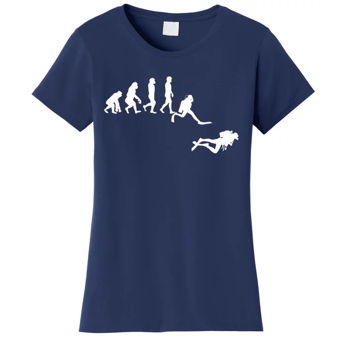 Scuba Dive Evolution Diving Diver Ocean Lover Gift Women's T-Shirt