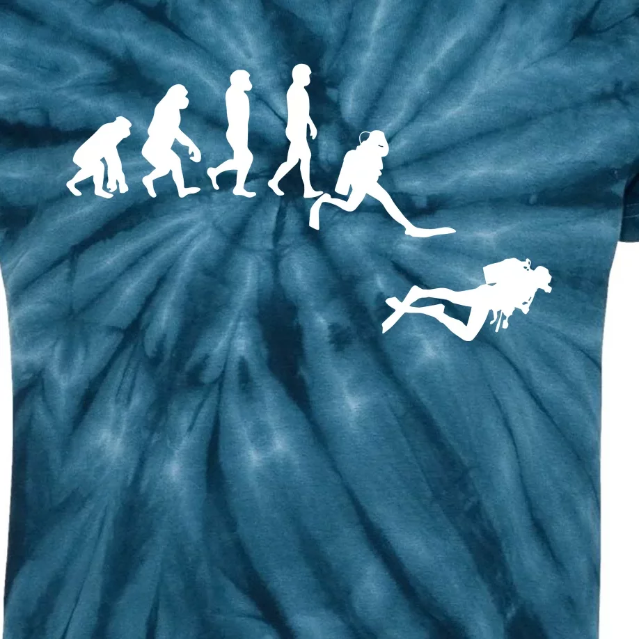 Scuba Dive Evolution Diving Diver Ocean Lover Gift Kids Tie-Dye T-Shirt