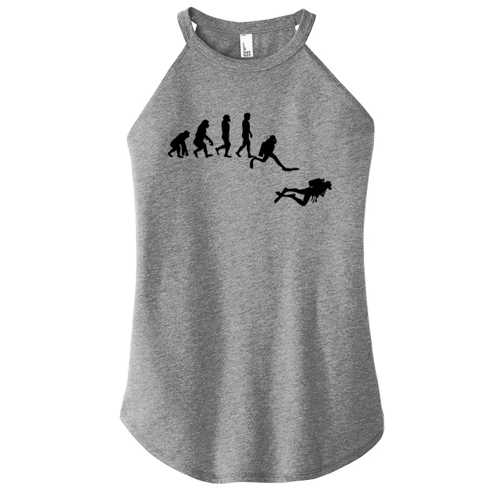 Scuba Dive Evolution Diving Diver Ocean Lover Gift Women’s Perfect Tri Rocker Tank