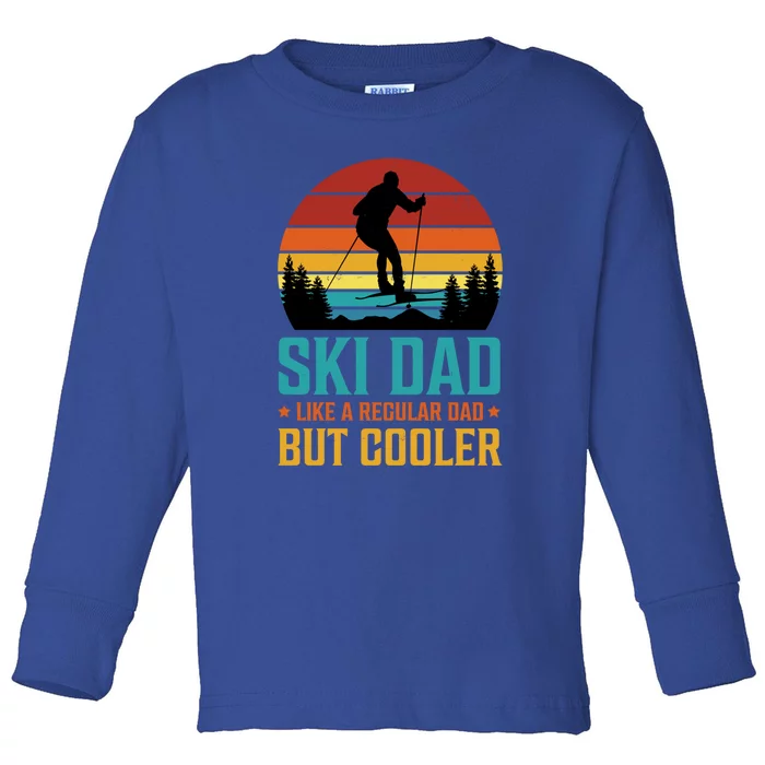 Ski Dad | Funny Skier & Skiing Lover Gift For Men Toddler Long Sleeve Shirt