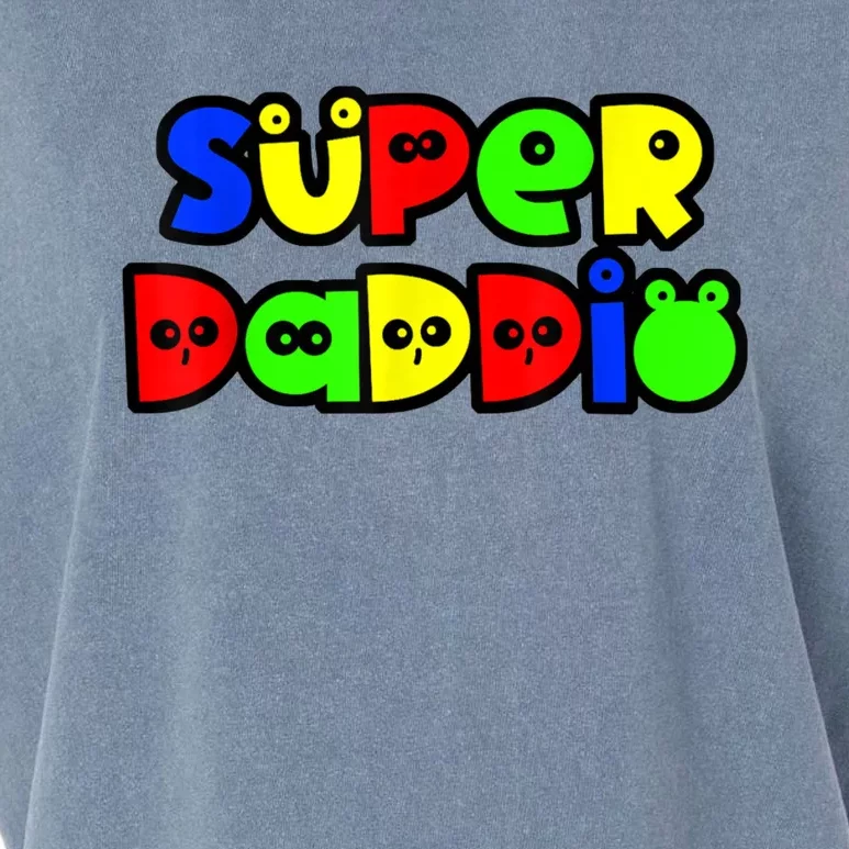 Super Daddio Funny Gamer Dad Fathers Day Video Game Lover Garment-Dyed Women's Muscle Tee