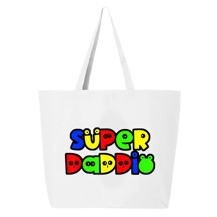 Super Daddio Funny Gamer Dad Fathers Day Video Game Lover 25L Jumbo Tote