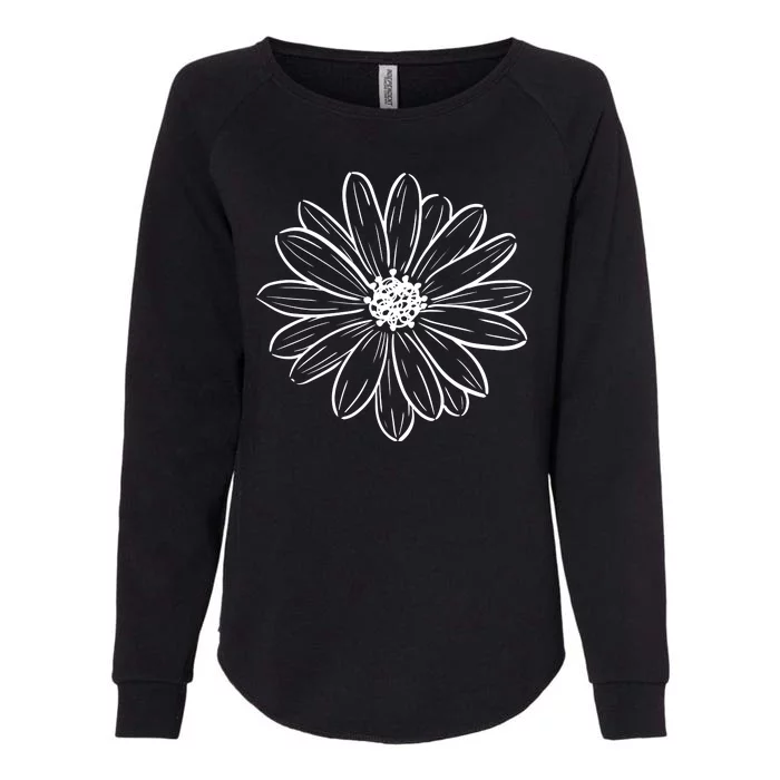 Spring Daisy Floral Womens California Wash Sweatshirt