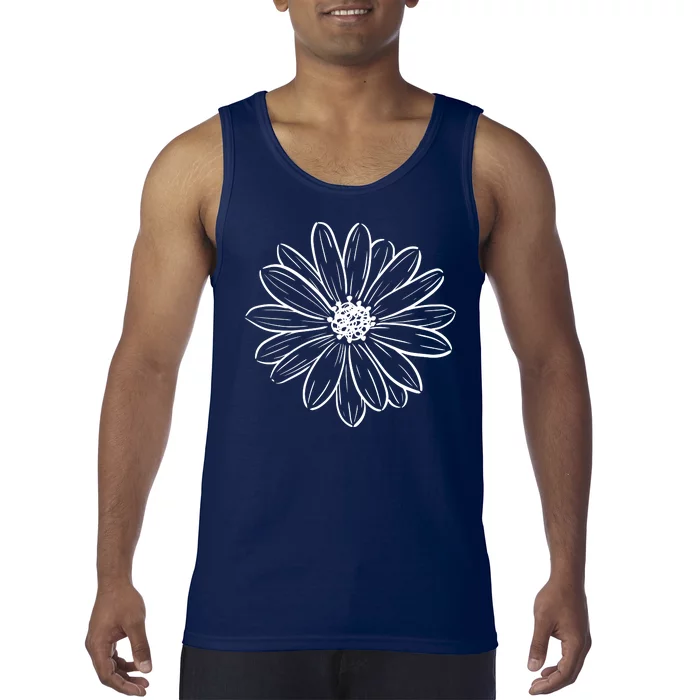 Spring Daisy Floral Tank Top