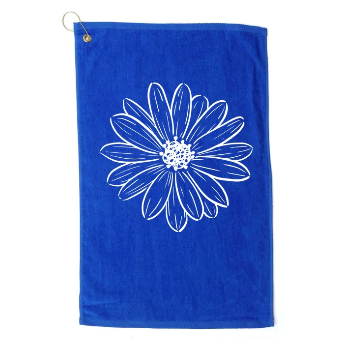 Spring Daisy Floral Platinum Collection Golf Towel