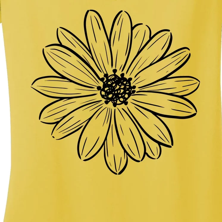 Spring Daisy Floral Women's V-Neck T-Shirt