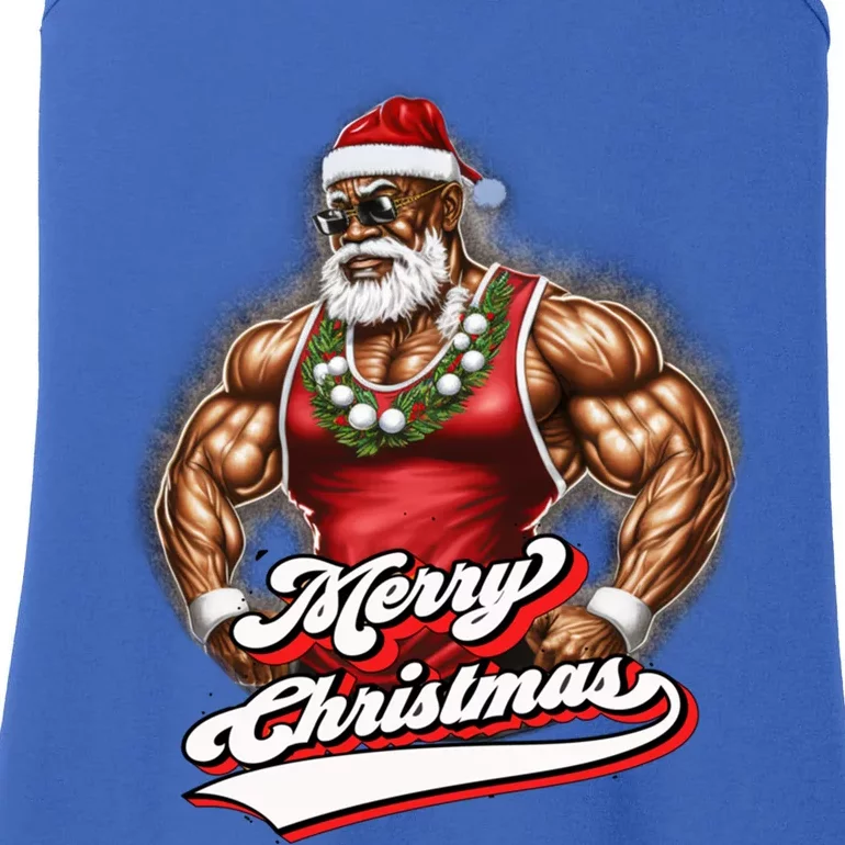 Santa Deadlift Fitness Christmas Funny Gym Christmas Cute Gift Ladies Essential Tank