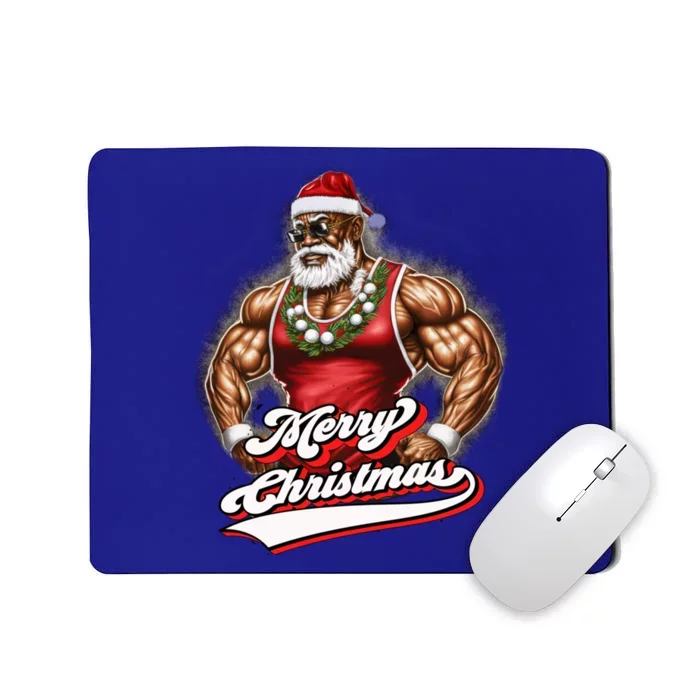 Santa Deadlift Fitness Christmas Funny Gym Christmas Cute Gift Mousepad