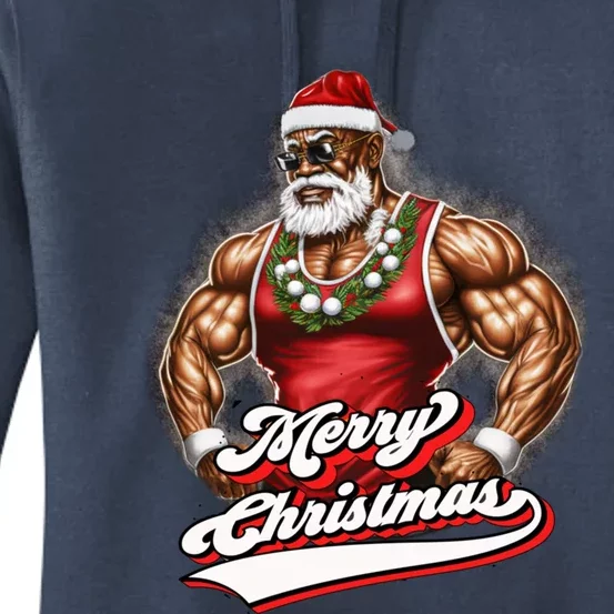 Santa Deadlift Fitness Christmas Funny Gym Christmas Cute Gift Women's Pullover Hoodie