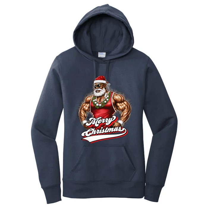 Santa Deadlift Fitness Christmas Funny Gym Christmas Cute Gift Women's Pullover Hoodie