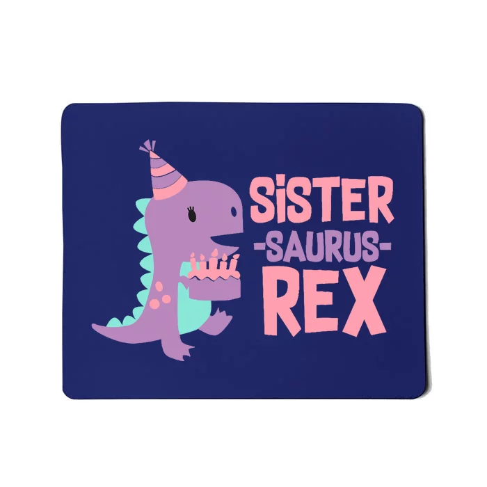 Sister Dinosaur Family Matching Dino Birthday Girl Party Mousepad