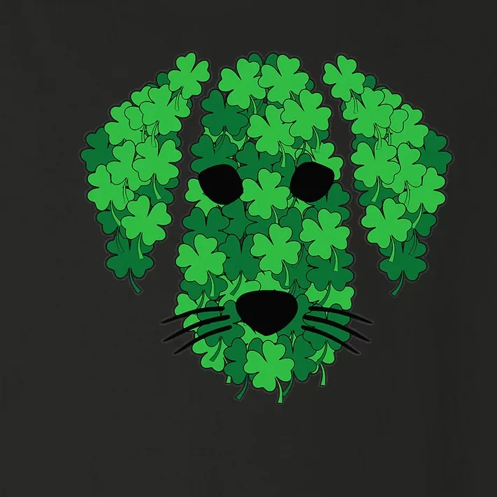 Shamrock Dog Face St Patricks Day Cute Puppy Doggie Clover Toddler Long Sleeve Shirt