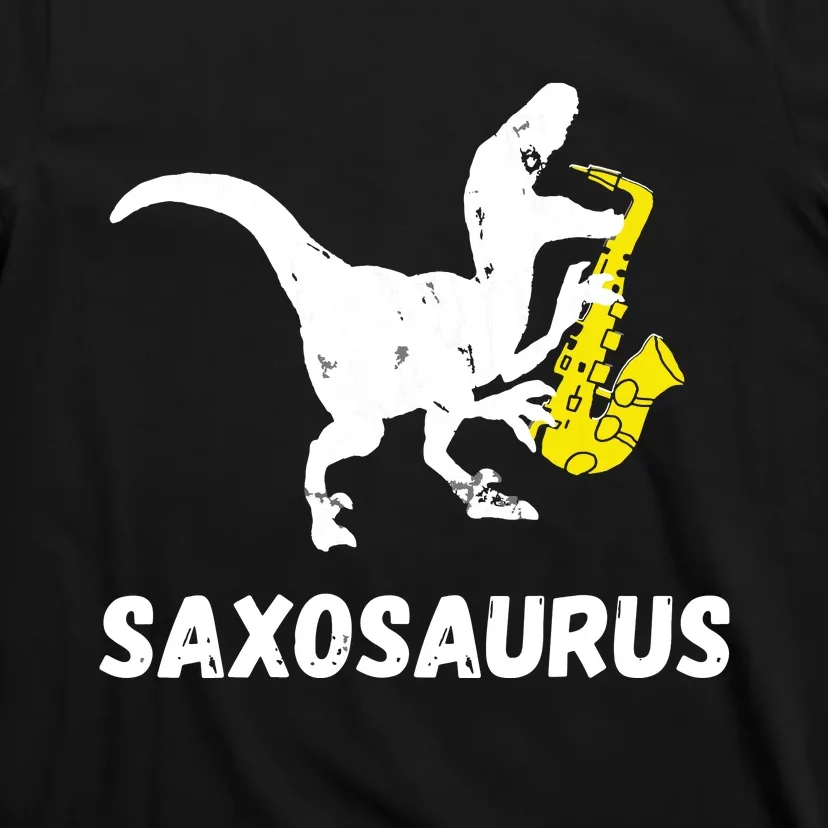 Sax Dinosaur Funny Saxophone Dino Saxophonist TRex T-Shirt