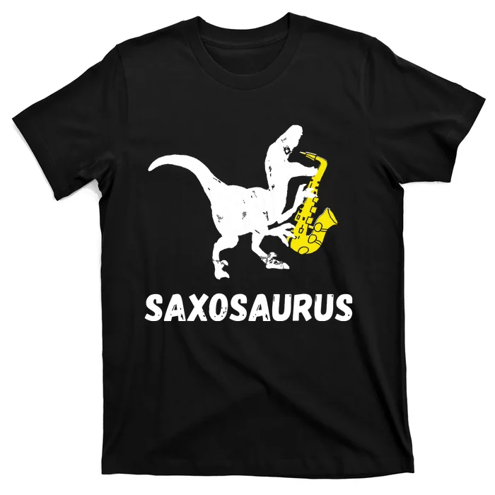 Sax Dinosaur Funny Saxophone Dino Saxophonist TRex T-Shirt