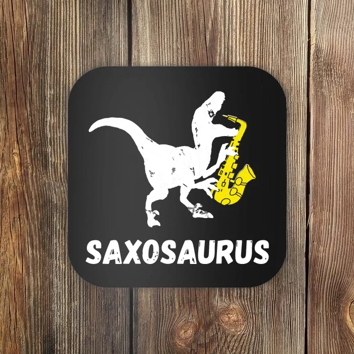 Sax Dinosaur Funny Saxophone Dino Saxophonist TRex Coaster